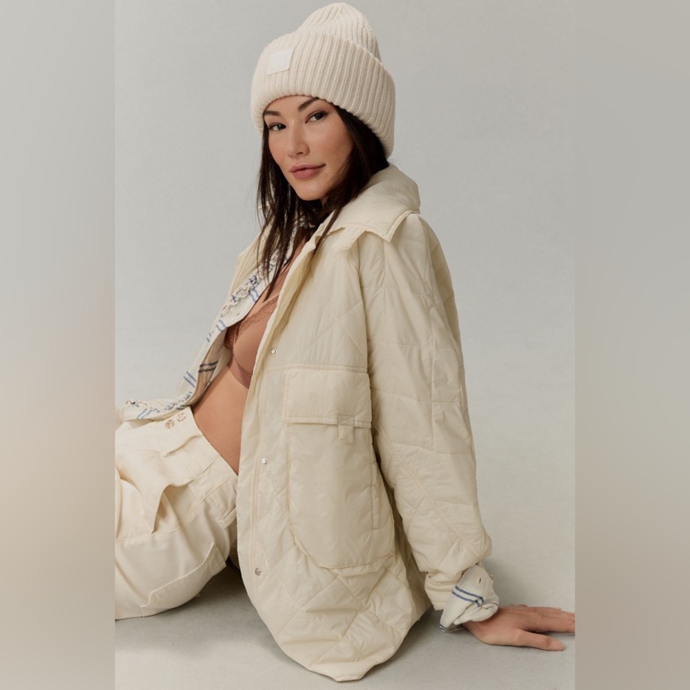 Anthropologie | Lightweight Quilted Shirt Jacket
